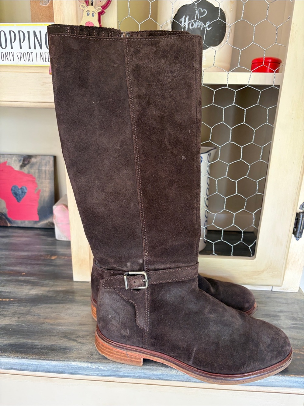 Clark’s Tall Brown Suede Boots size 7.5